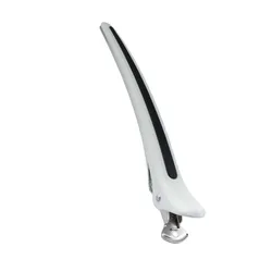 Strong Grip Non - Slip Hair Sectioning Clips - 14cm Plastic Styling Tools (White Black)