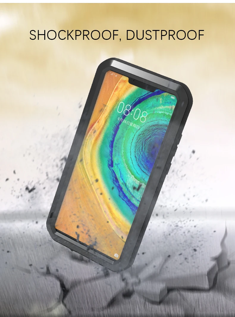 New Powerful Case For Huawei Mate 30 Pro Shock Dirt Proof Metal Armor Cover Phone Case For Huawei Mate 30 Pro Cases 6.39''
