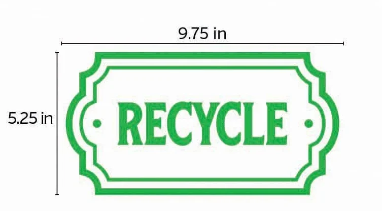 Description Picture 5 of item1PC Recycle and Trash Logo Trash Can Stickers Car Trash Bin Kitchen Home Office Garbage Can Decoration Removable Vinyl Decals