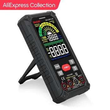 AliExpress 컬렉션 GVDA 스마트 충전식 디지털 멀티미터, True RMS 9999 카운트, 1000V 10 ADC AC 전압 전류 멀티미터