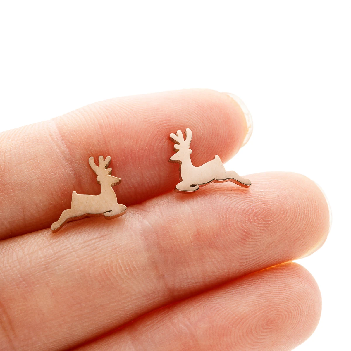 Neue Trend Deer Roman Rentier Ohrringe Für Frauen Edelstahl Ohr Piercing Schöne Weihnachten Urlaub Weihnachten Schmuck Geschenke – Detail 8