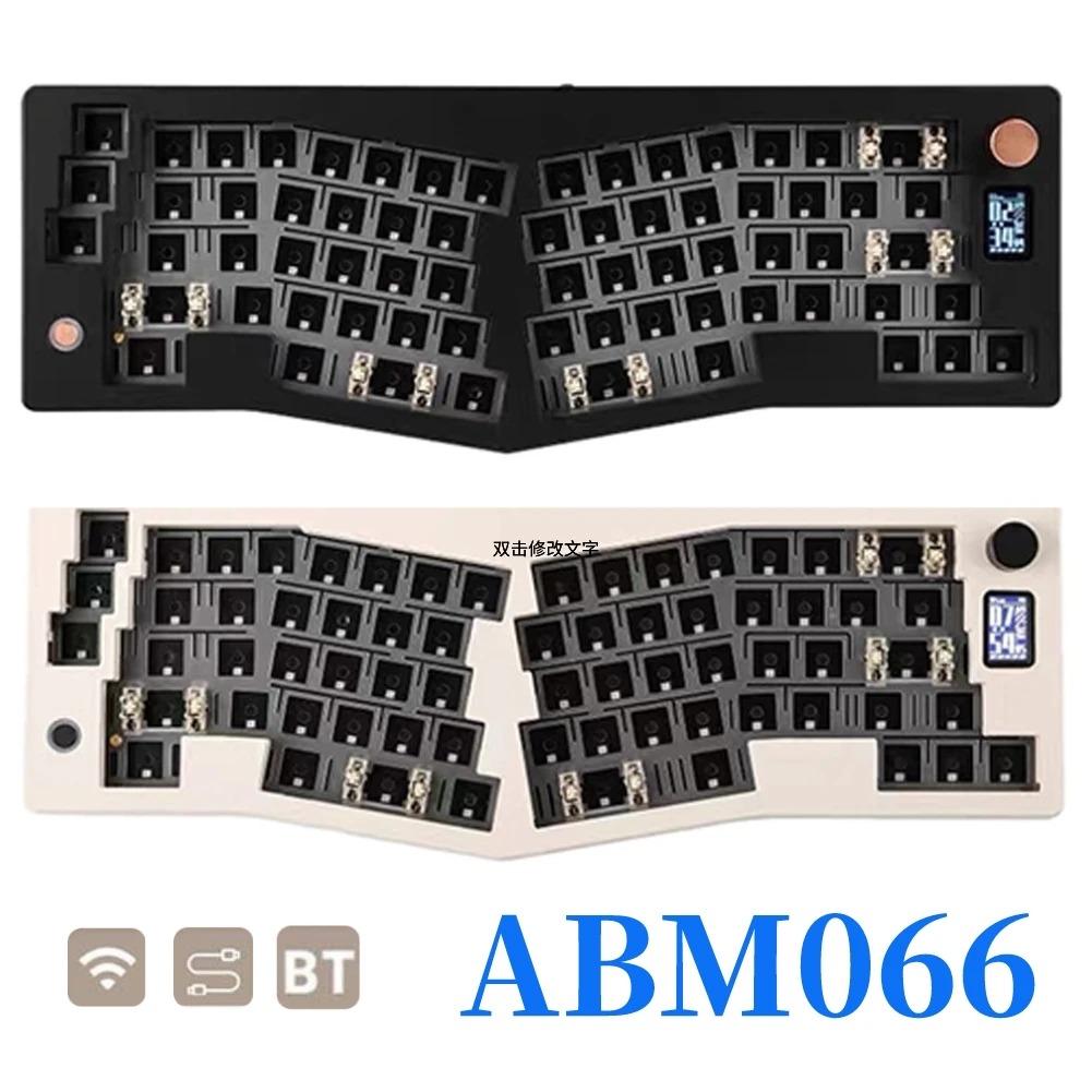 

ABM066 Wireless Mechanical Keyboard Alice-layout Hot Swappable Mechanical Keyboard VIA-programmable BT/2.4Ghz Wireless /Type-C