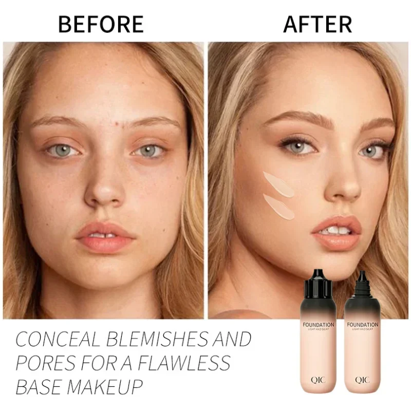 QIC Small Bottle Light Clear Nude Makeup BB Cream Non-Stripping Moisturizing Blocking Concealer Oil Control Foundation Cosmetics 3