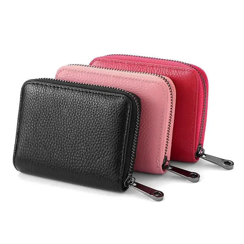 

20 Card Slot Business Card Holder Wallet Women Men Black ID Credit Card Holder Wallet PU Leather Protects Case Coin Purse