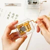 1pc Mini Creative Acrylic Music Box Hand Windup Metal Movement Octave Box Transparent Birthday Valentine's Day New Year Gift 3