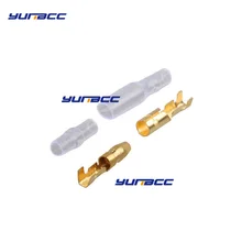 

50PCS Wiring Sub Female Connector Bullet Male Female Connector Wire Connector Automobile Butt Connector + Flame Retardant Sheath