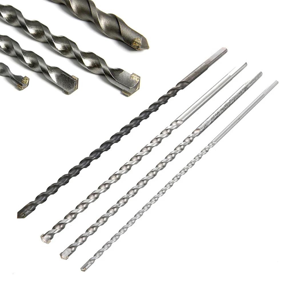 

300/350mm Long Masonry Drill Bit Triangle Shank Impact Drill Bit For Masonry Light Concrete Limestone Twist Drilling Bits 6-16mm