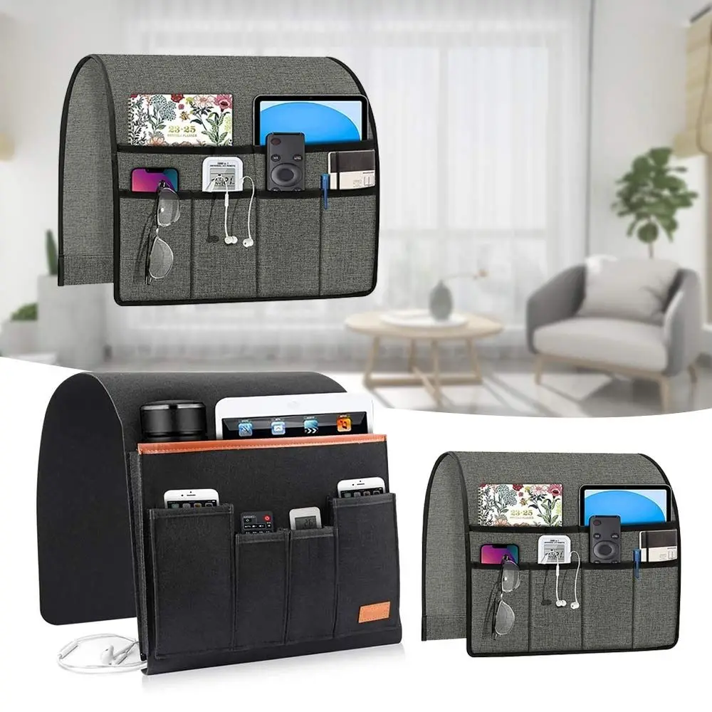 

Домашний и жилой держатель для телевизора, фетровые карманы для хранения, подвесные сумки, органайзер для хранения на кровати, сумка для хранения дивана