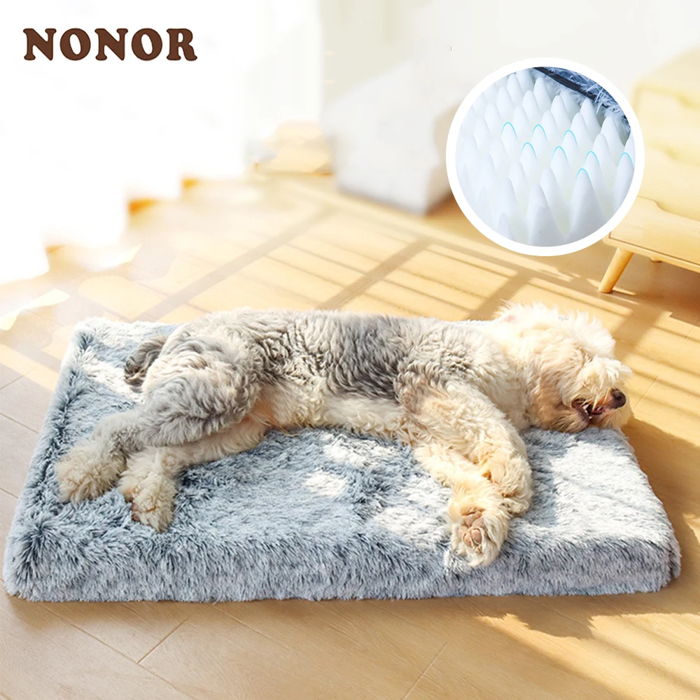 

NONOR Dog Bed Pet Blanket Sofa Long Plush Warm Dog Memory Foam Bed Mattress Small Large Dogs Warm Beds Ladder Sofa Soft Fleece