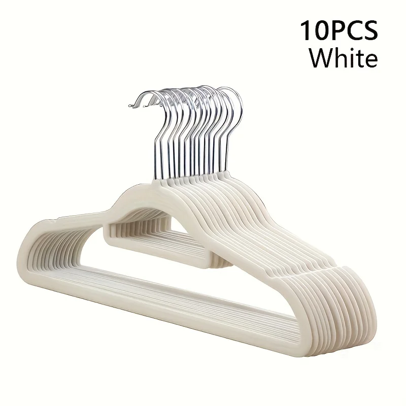 10 High-end Velvet Anti Slip Hangers To Save Space Wardrobe Organizer for Organizing Special Hanging Clothes for Household Use 5
