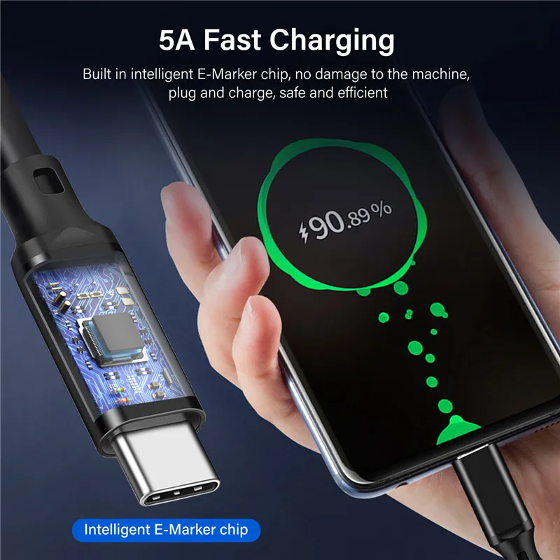 Premium USB-C to USB-C Cable - 100W Power Delivery, 20Gbps Data Transfer, 4K 60Hz映age Quality