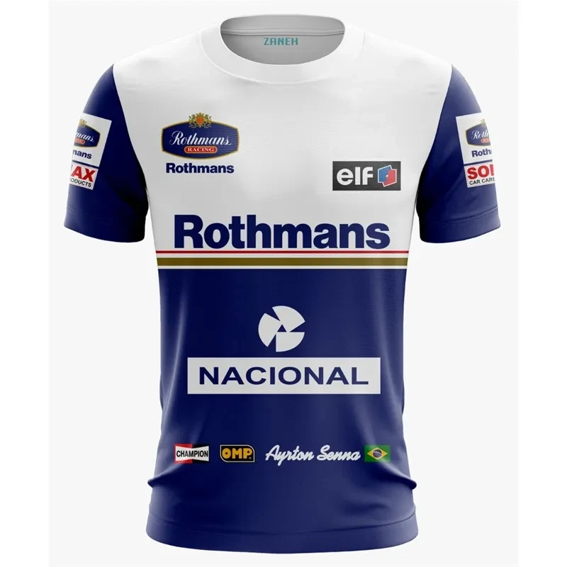 

2023 Summer F1 Team Classic Retro Casual Sports Breathable Round Neck Short Sleeve Outdoor Racing Extreme Sports Large T-shirts