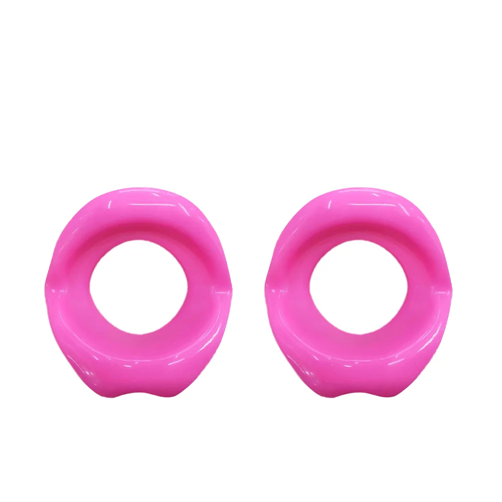 

2pcs Rosy Silicone Face Slimmer Facial Exerciser Mouth Piece Face Lift Straightening Mouth Tightener Corrector Face Exercise