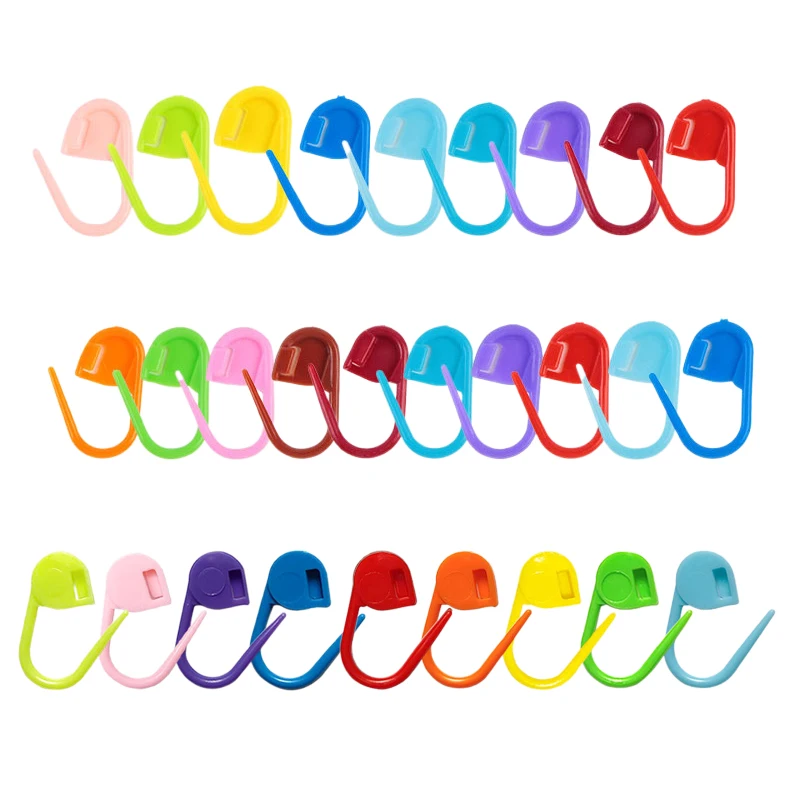 Nähen Werkzeuge Stricken Nadel Sicherheitsnadel Kunststoff Haushalt Stricken Häkeln Marker Locking Stich Nadel Clip Markierung Ringe TMZ – Detail 5