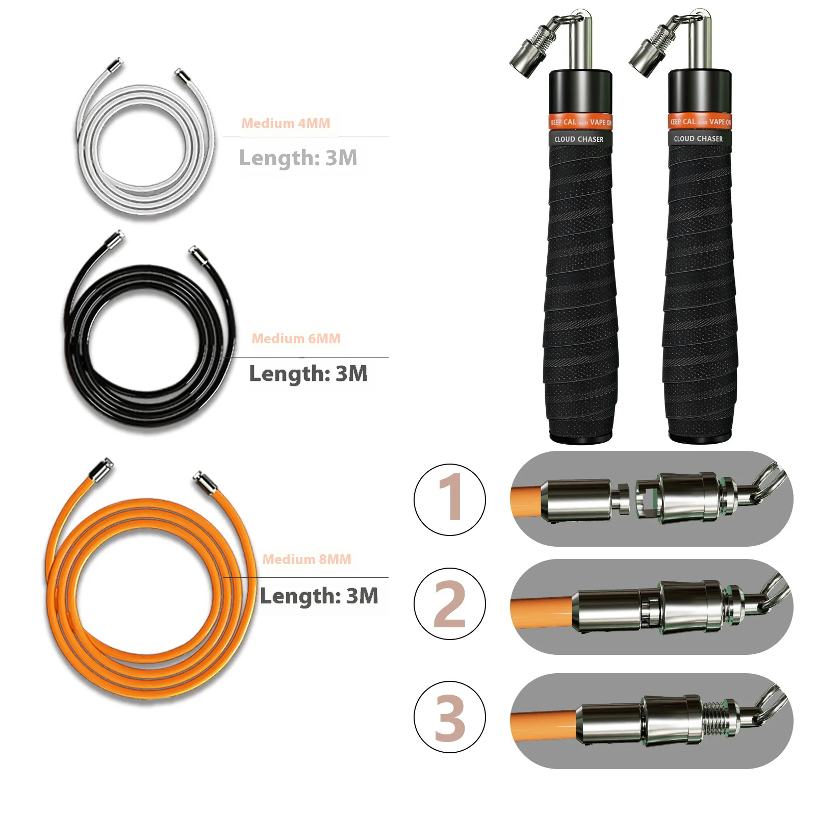 Jump Rope MOGOLD Weight Three Rope Jump Rope Set Fitness Gym Professional Adult Sports Equipment Wire Crossfit Jumping Lose Weight