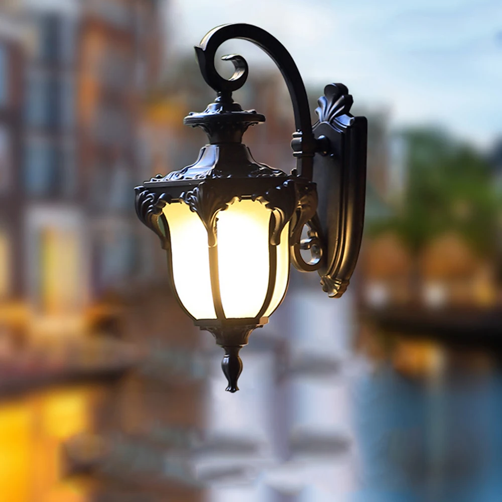 Mengjay Retro Waterproof Outdoor Wall Lamp Outdoor Corridor Courtyard Stairs Terrace Balcony Lamp Creative Aisle