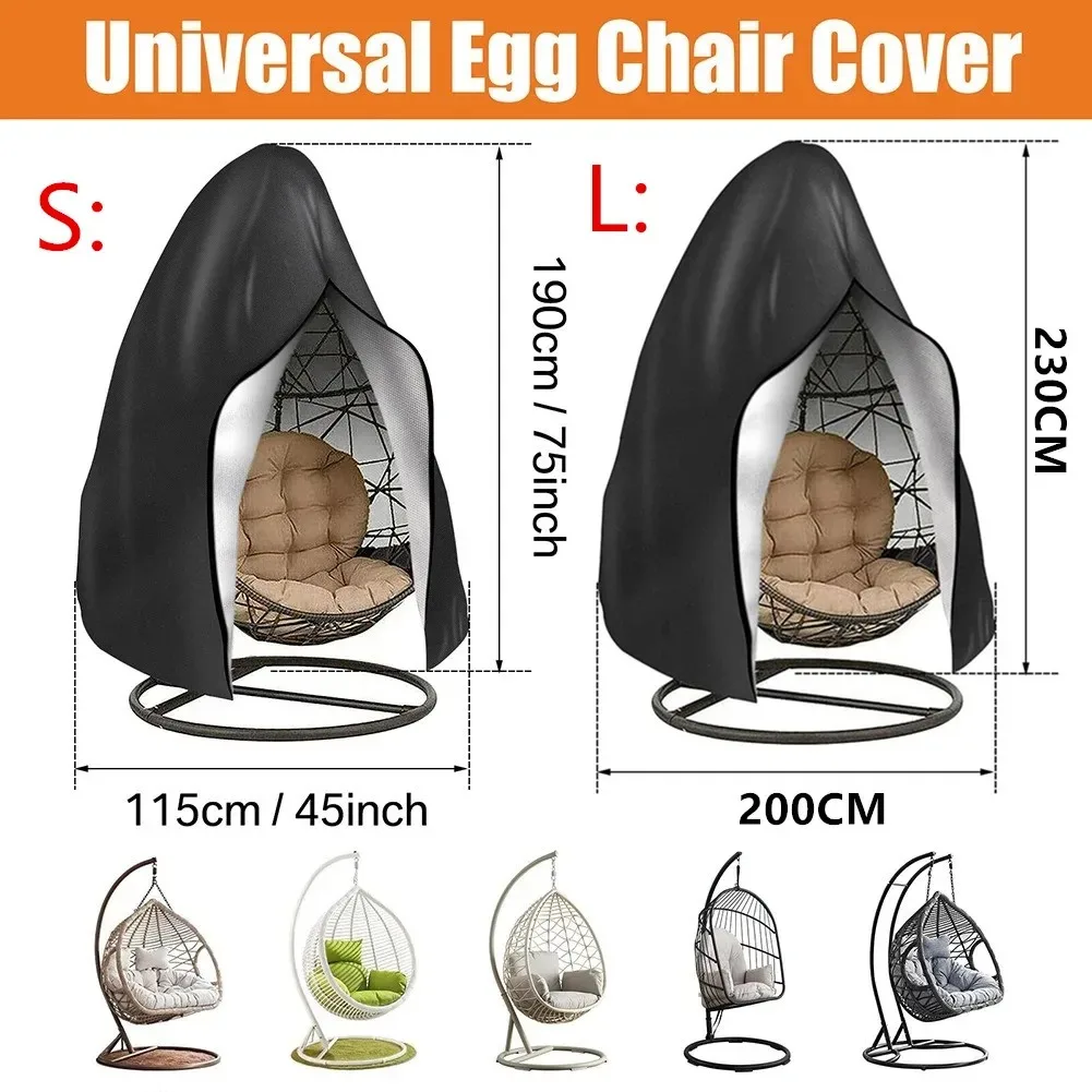 Waterproof Heavy Duty Patio Hanging Egg Chair Cover - Wind & Dust Protection