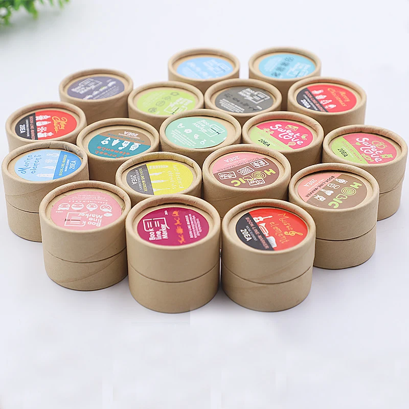 20pcs/box Mini Metal Bookmark Clips Cute Cartoon Animal Plated Sliver Bookmarks Stationery Gift book line marker Random Style