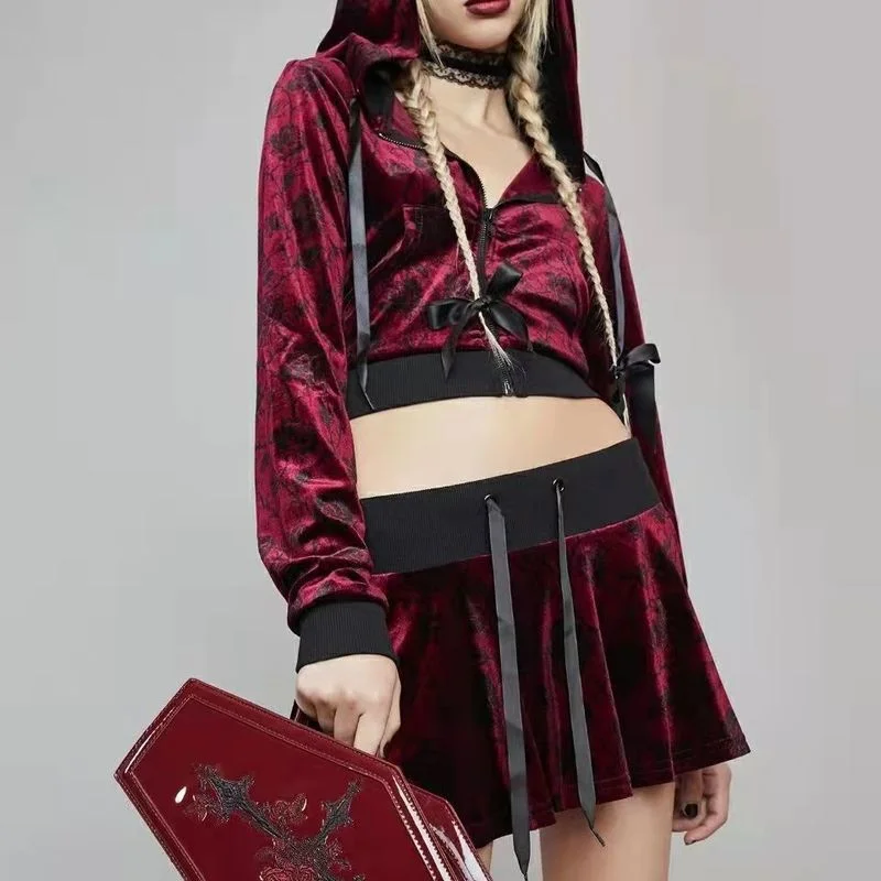 Red Cross Fairy Grunge Handbags Women Dark Aesthetic Designer Handbag Tote Alt Korean Fashion Casual Vintage Shoulder Bag