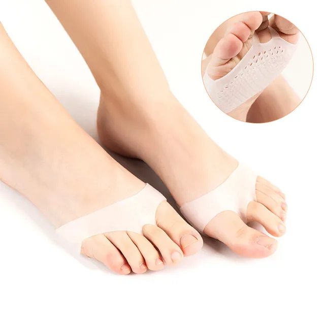 Silicone Heel Protector Protective Sleeve Heel Spur Pads For Relief Plantar Fasciitis Heel Pain Reduce Pressure On Heel 1 Pair White