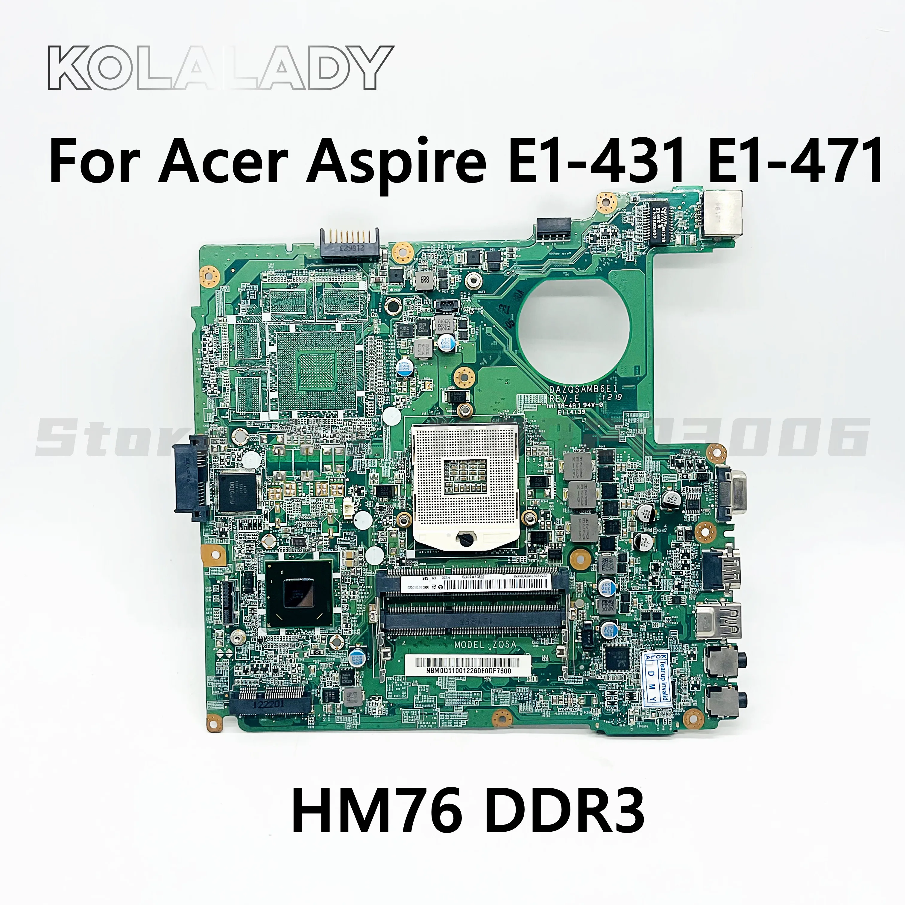 

NBM0Q11001 NB.M0Q11.001 Main board For Acer aspire E1-431 E1-471 Laptop Motherboard DAZQSAMB6F1 DAZQSAMB6E1 HM77 UMA DDR3