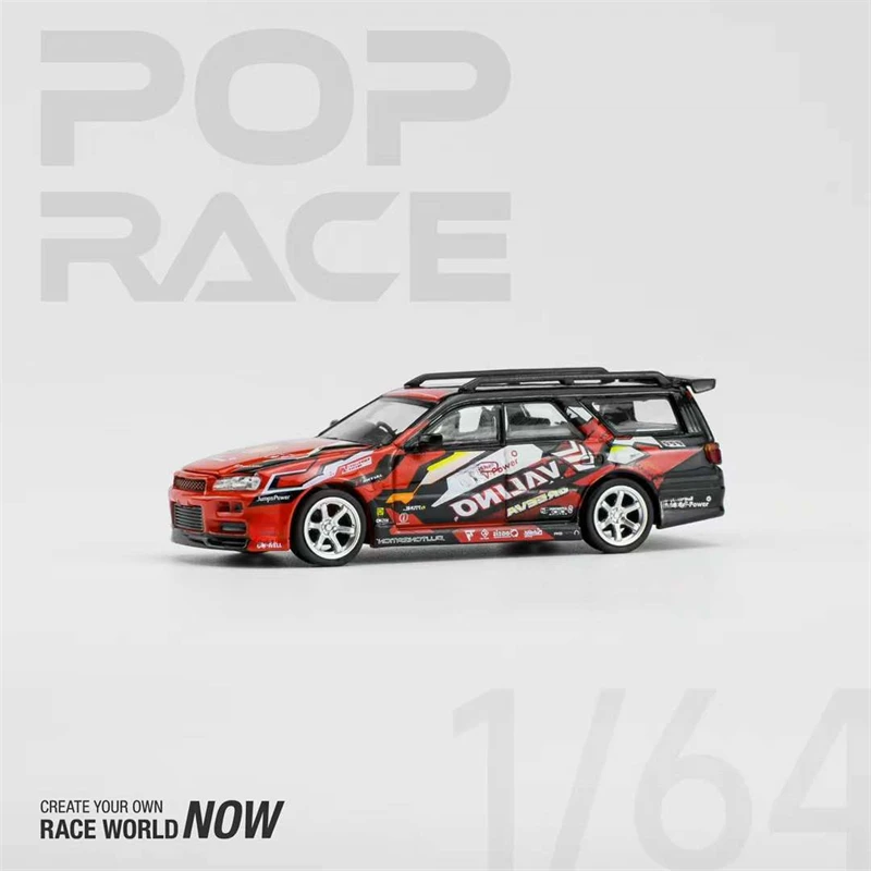 

Pop Race 1:64 Valino Stagea R34 Pluto Mok DRIFTAGEA 34 модель автомобиля под давлением