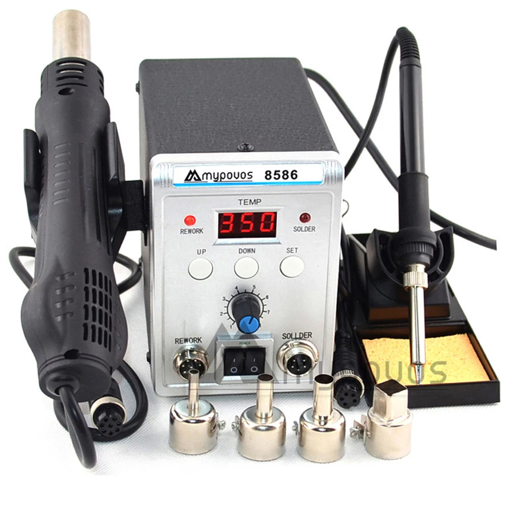 750W 8586 2in1 Electric Soldering Irons Soldering Station +Hot Air Gun Solder Station with BGA SMD PCB IC Repair 3