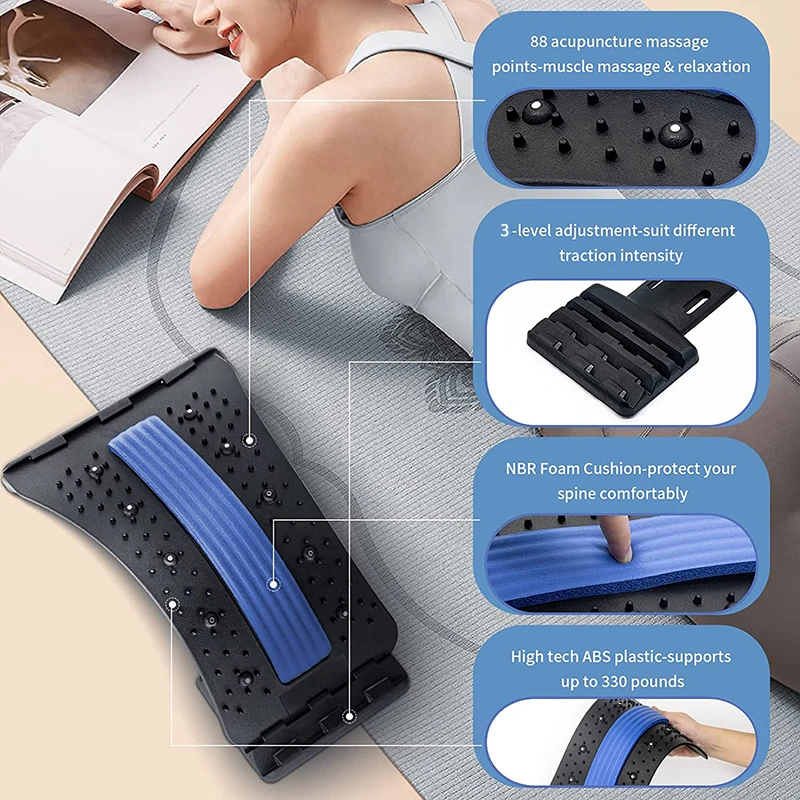 Magic Lumbar Support Device, Lower and Upper Back Pain Relief