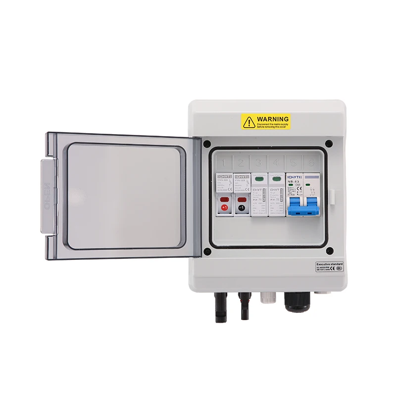 Photovoltaic combiner box Solar PV Combiner Box 1-input 1-out 600V Fuse IP65 MCB SPD Waterproof pull-out Hard shell