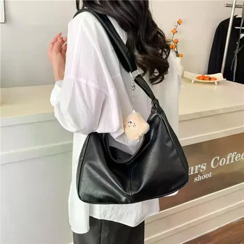 Borsa a tracolla retrò da donna versatile Borsa da ufficio sotto le ascelle in grande spazio in pelle PU perfetta per i regali
