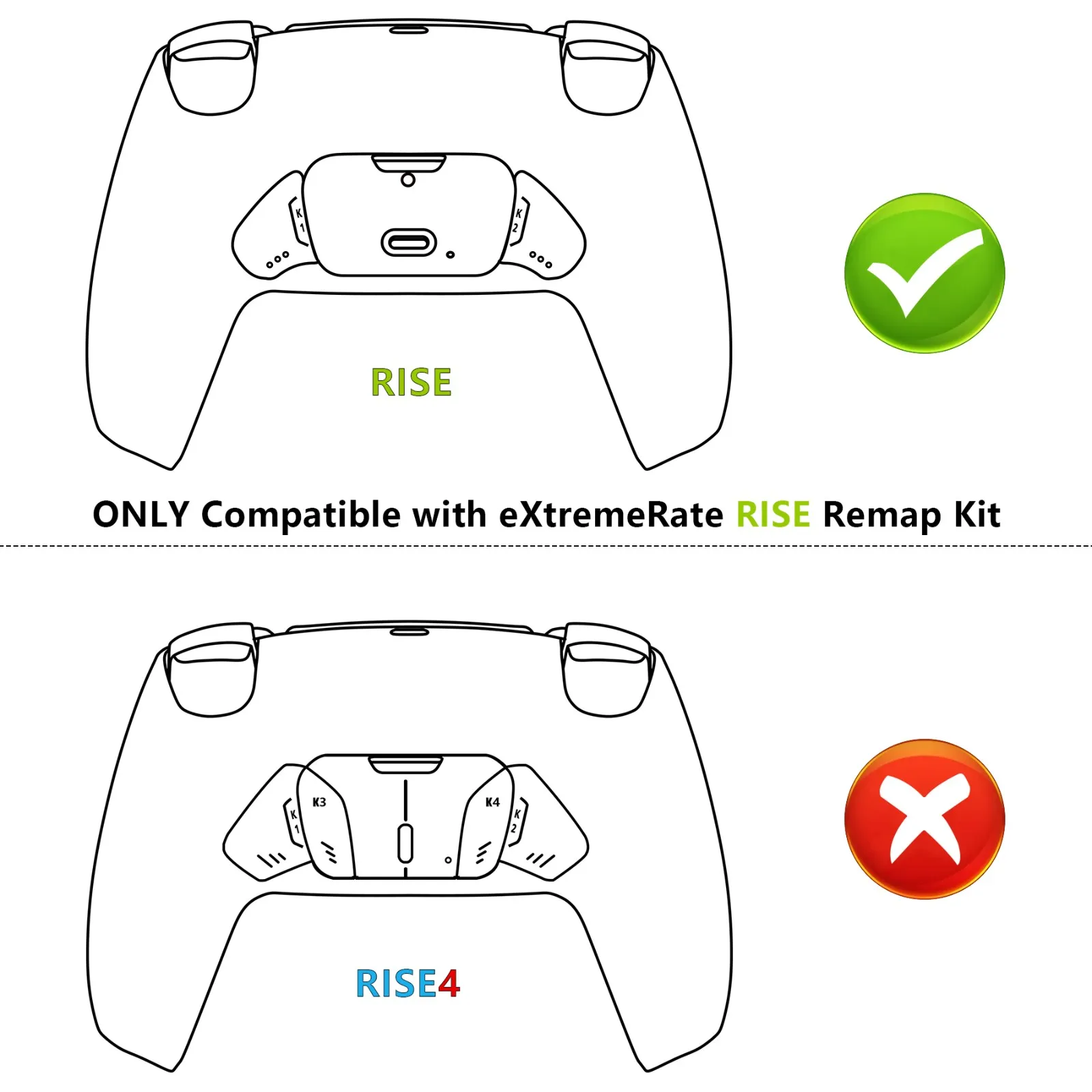 para PS5, RISE Remap Kit, controlador e placa não incluído