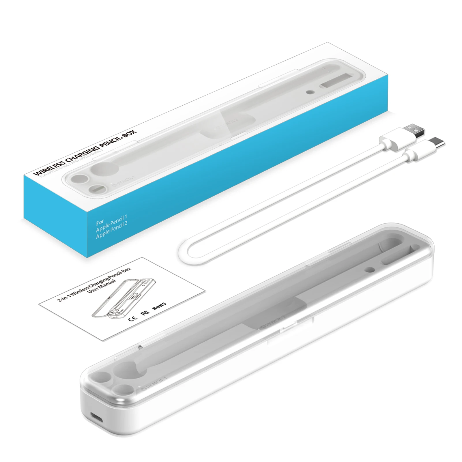 ForApplesIPencil12StorageBoxWirelessChargingCaseCarrying