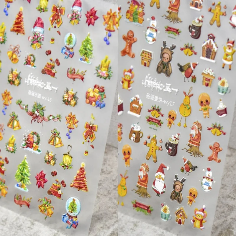 

[Meow.Sensei] Sticker Dark-Wuyi Cooperation Japanese Style Nail Beauty Stickers Nail Sticker Japanese Nail Art Christmas Ginger