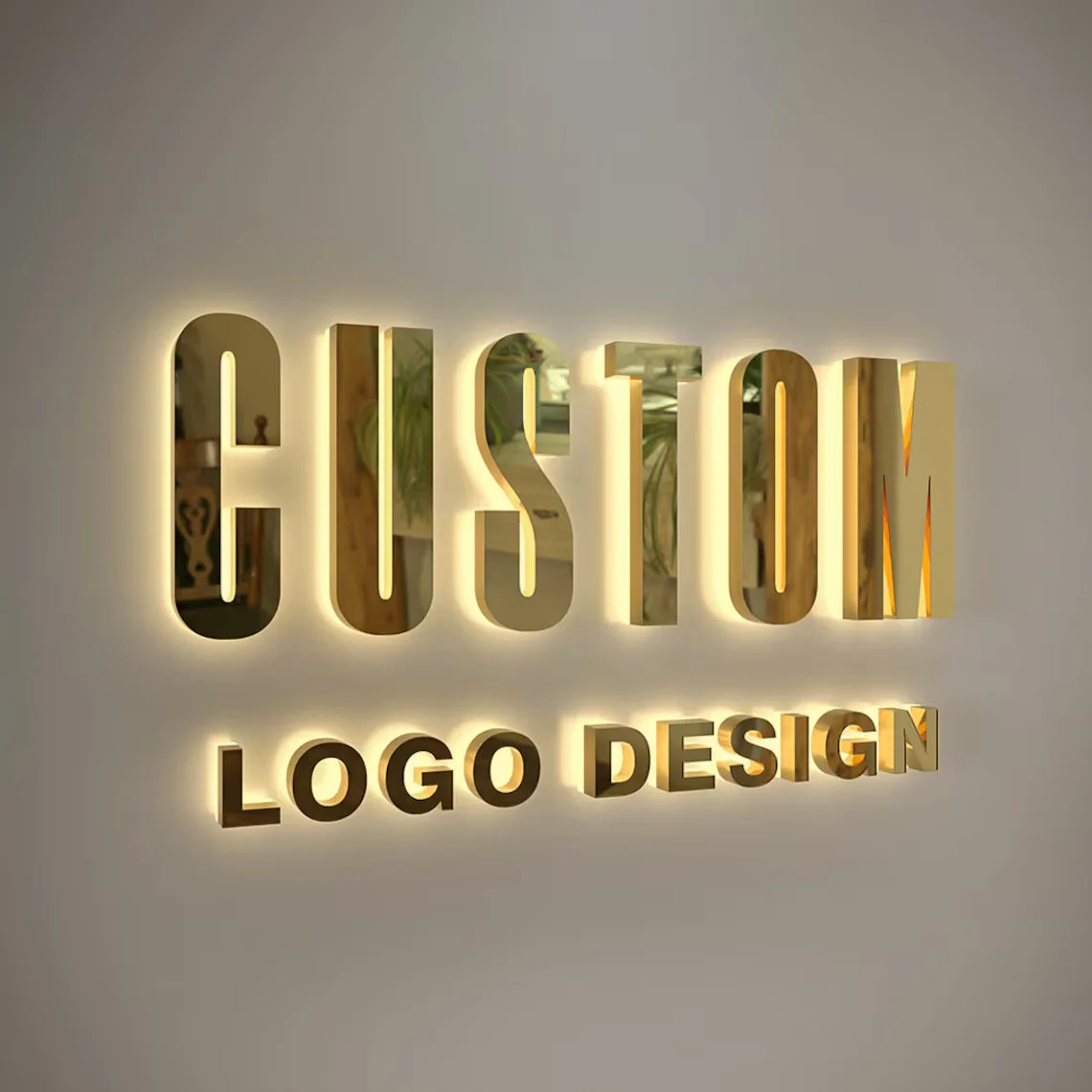 

Custom Backlit Sign 3D Logo Sign Metal Signs Laser Cut Sign 3D Acrylic Sign Business Sign LED Logo Sign