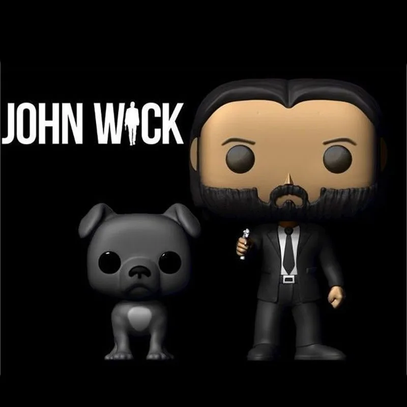 Funko Pop Movies John Wick #387 John Wick In Abito Nero Con Dog Buddy #580 Vinyl Action Figure Toys Bambole Da Collezione Regali