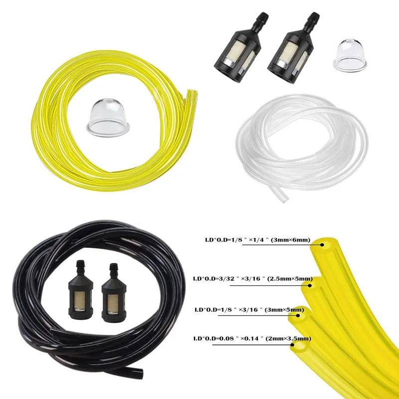 Fuel Hose 1-4pcs Petrol Fuel Pipe Line Hose 2x3.5/2.5x5/3x5/3x6/2.4x4.8mm Fuel Line Pipe Hose fuel hose fuel gas hose