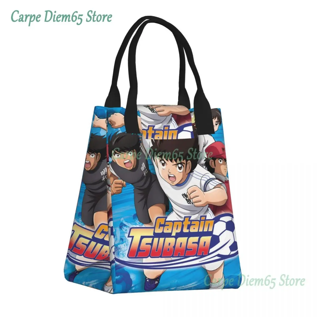 

Japan Football Manga Captain Tsubasa Lunch Box Women Multifunction Cooler Thermal Food Insulated Lunch Bag Resuable Tote Bags