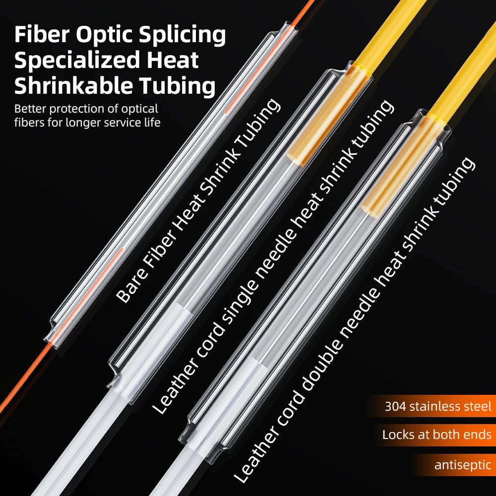 SAIVXIAN-Fiber Splice Sleeves Fusion Fiber Optic Cable Heat Shrinks Tubing Protection Tubes 60mm