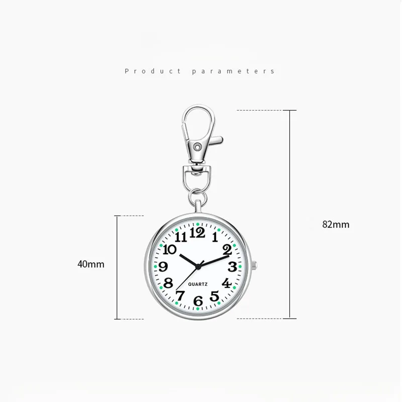 New Tiny Cute Quartz Pocket Watch with Keyring Men Women Mini Quartz Watch for Nurses Doctors Simple Students Watch Child Gift