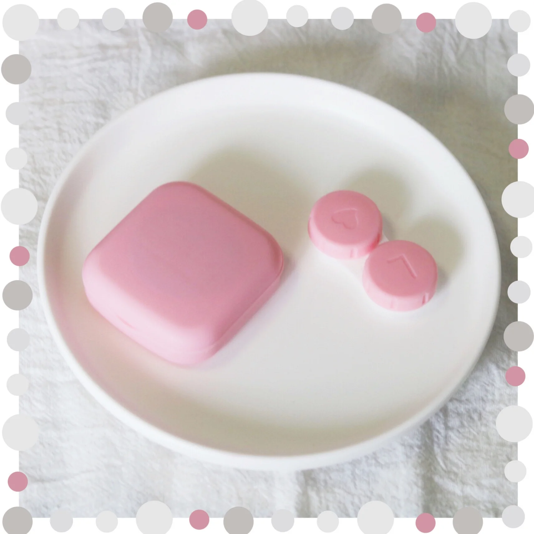 Portable Multicolor Contact Lens Case with Mirror and Cleaning Accessories