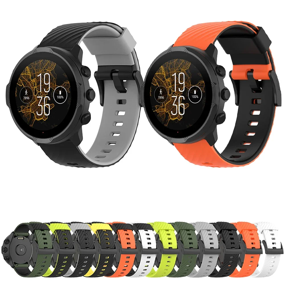 

Ремешок спортивный для Suunto 9/9baro/7/D5, сменный Браслет для смарт-часов Suunto Spartan Sport Fossil Q, Мужской гибридный