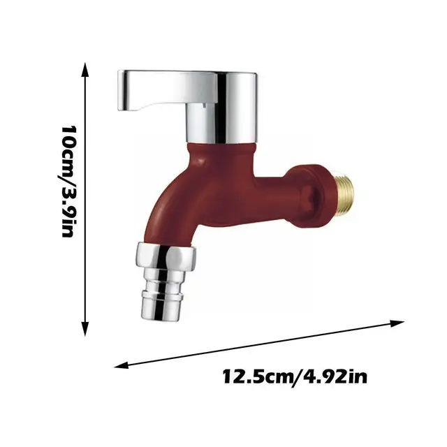 6 Színű Csaptelep 1/2 "Hímszál Falra Szerelt Mosó Tömlőgép Csatlakozó Víz Gyors Erkély Kerti K2N0 - Image 6