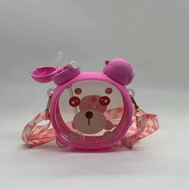 KUANTAN Grande Bottiglia d'Acqua a Forma di Orso Kawaii, Bottiglia d'Acqua a Gradiente Bottiglia d'Acqua a Forma di Orso Carino brocca d'Acqua Portatile per Bambini Ragazze Scuola Viaggi in Ufficio