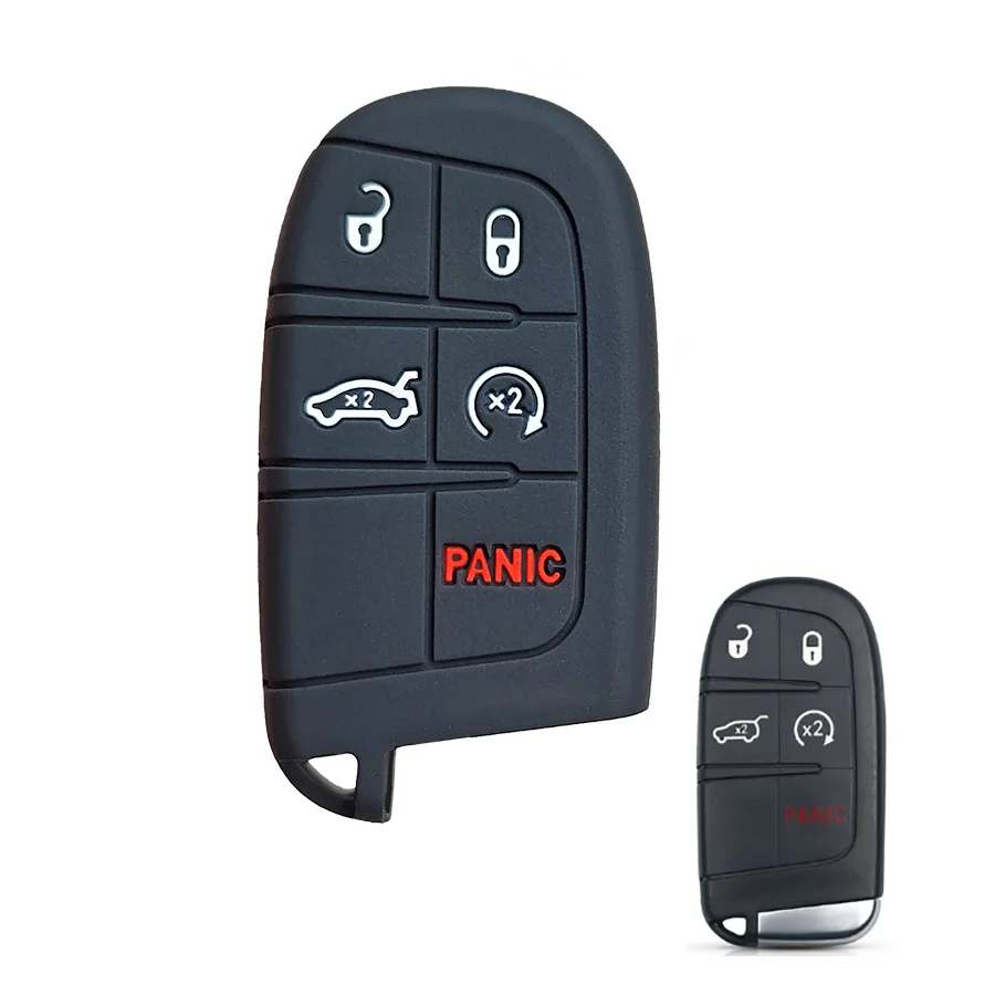 Key Case Cover For Jeep Cherokee Compass Commander Renegade Chrysler 300C Dodge Challenger Journey Charger