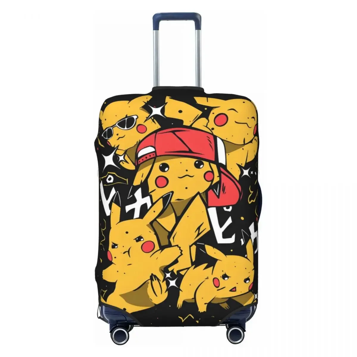 여행용 가방 커버 P-Pikachizer 탄성 소재 18-32인치 수하물에 적합 내구성이 뛰어난 긁힘 방지 방진 세탁 가능 보호 장치