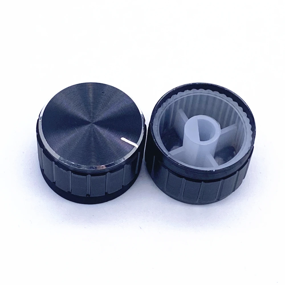 Aluminum Alloy Potentiometer Knob Cap Volume Control Knob Hat Rotation Switch for 6 mm Hole D Shaft potentiometer knob cap,aluminum knob