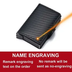 Personalized Carbon Fiber RFID Wallet - High - Quality Men's Compact Card Holder and Money Bag (Carbon)
