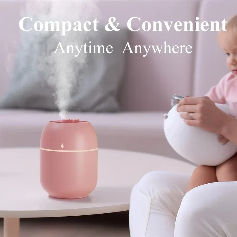 HUITAI 220ML Mini Aroma Diffuser USB Essential Oil Atomizer Electric Air Humidifier With LED Night Lamp For Home Car