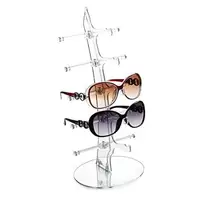 Acrylic Eyeglass Holder 5-tier Optical Glasses Organizer Stand Boat Arc Design Eyewear Holder Display Ski Goggles display stand 1