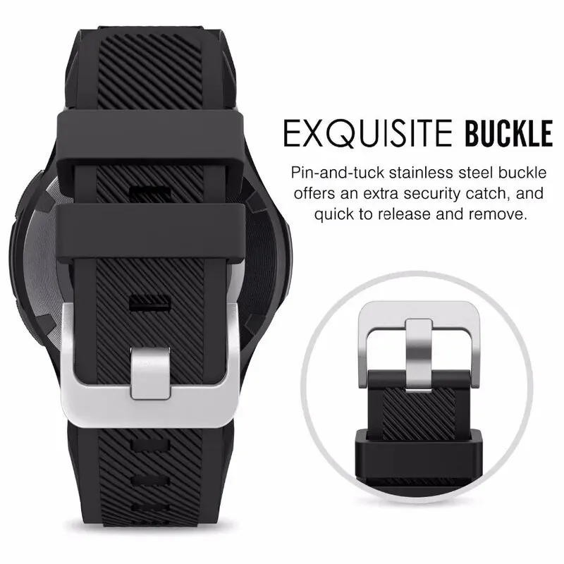 Universal Silicone Smartwatch Strap - 20mm/22mm Interchangeable Band